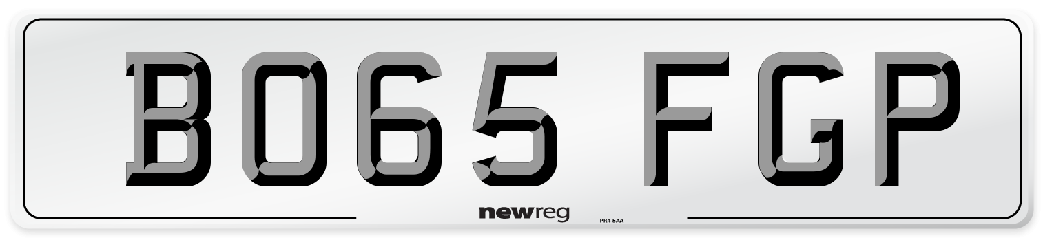 BO65 FGP Number Plate from New Reg